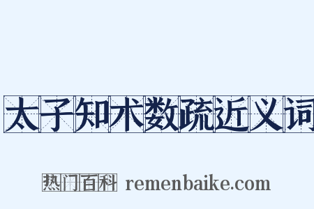 太子知术数疏近义词是什么意思的图片